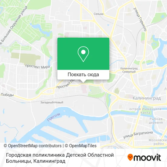 Карта Городская поликлиника Детской Областной Больницы
