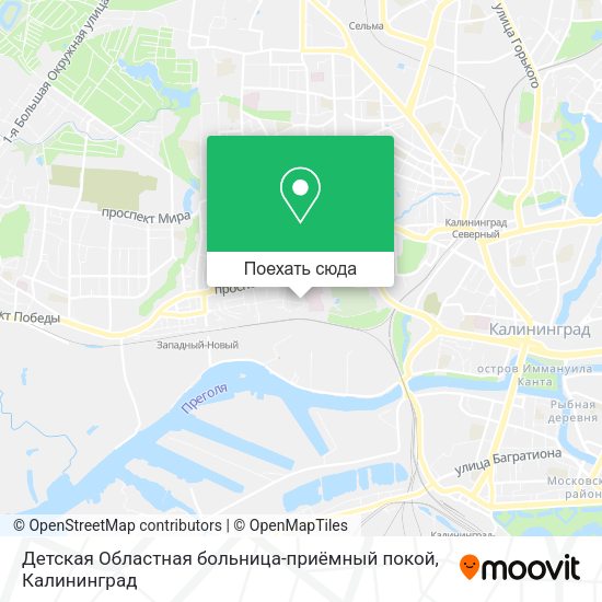 Карта Детская Областная больница-приёмный покой