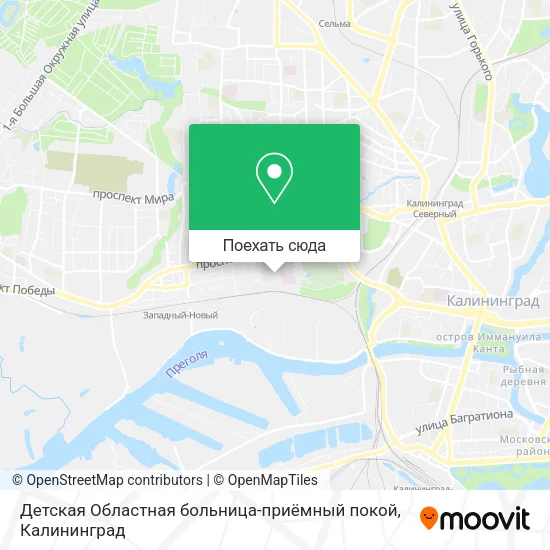 Карта Детская Областная больница-приёмный покой