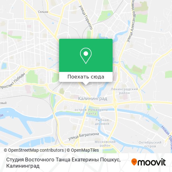 Карта Студия Восточного Танца Екатерины Пошкус
