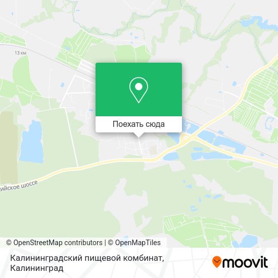 Карта Калининградский пищевой комбинат