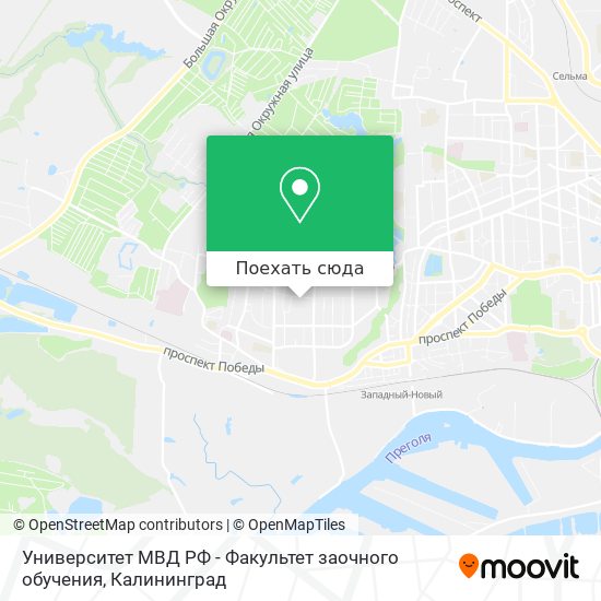Карта Университет МВД РФ - Факультет заочного обучения