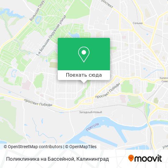 Карта Поликлиника на Бассейной