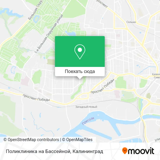 Карта Поликлиника на Бассейной