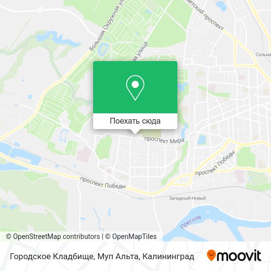 Карта Городское Кладбище, Муп Альта