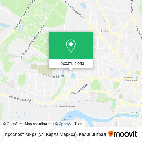 Карта проспект Мира (ул. Карла Маркса)