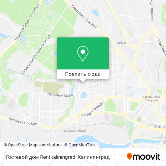 Карта Гостевой дом Rentkaliningrad