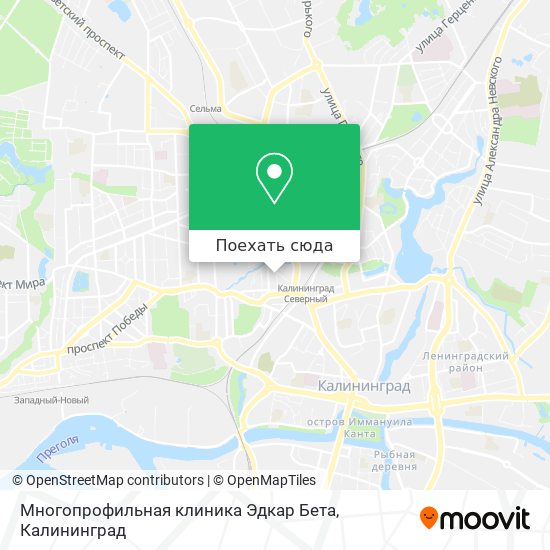 Карта Многопрофильная клиника Эдкар Бета