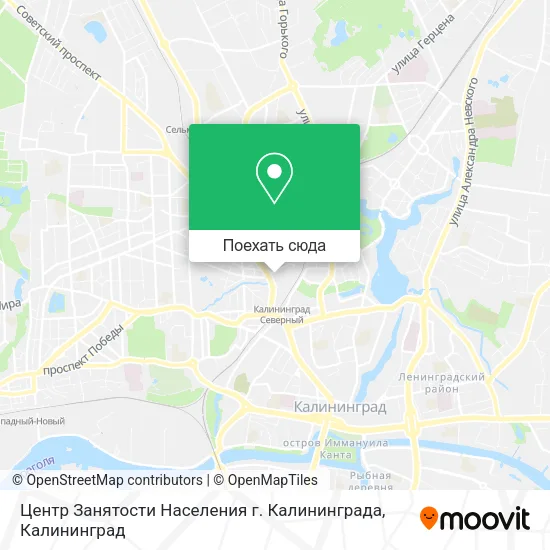 Карта Центр Занятости Населения г. Калининграда