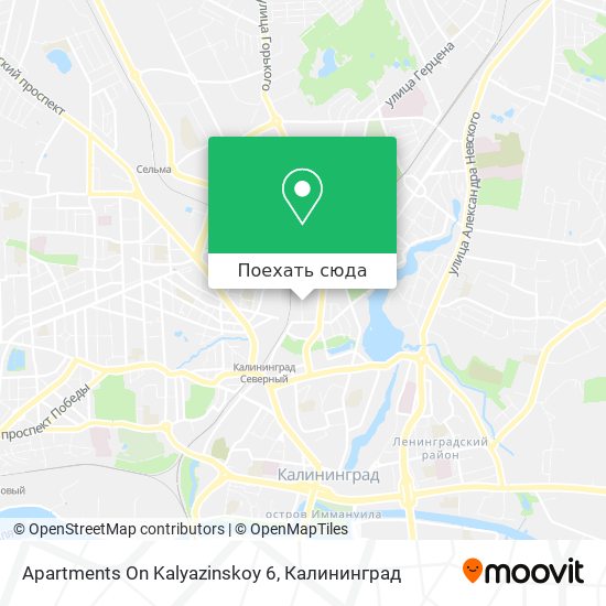 Карта Apartments On Kalyazinskoy 6