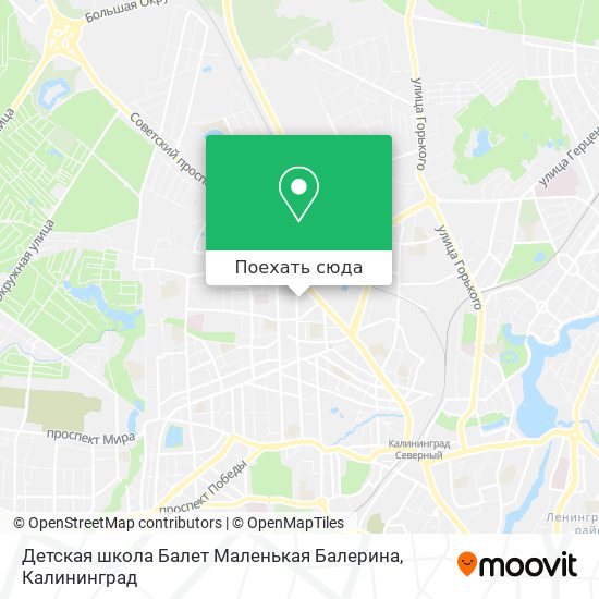 Карта Детская школа Балет Маленькая Балерина