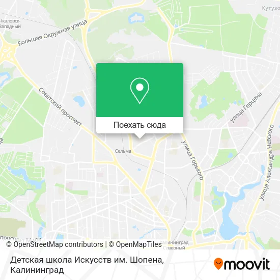 Карта Детская школа Искусств им. Шопена