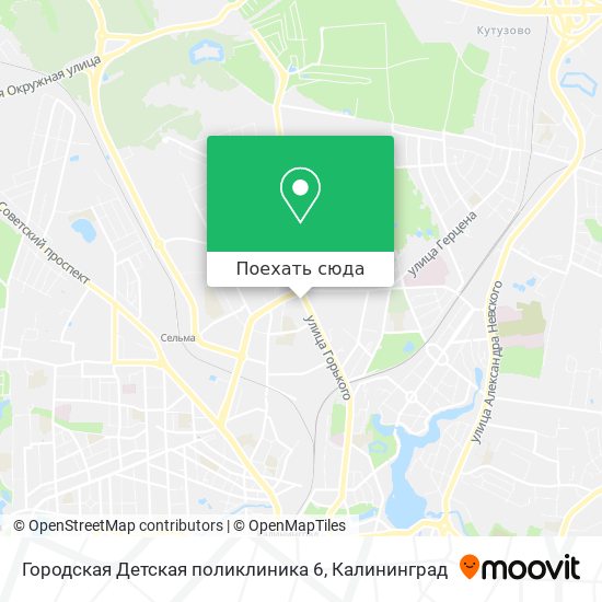 Карта Городская Детская поликлиника 6