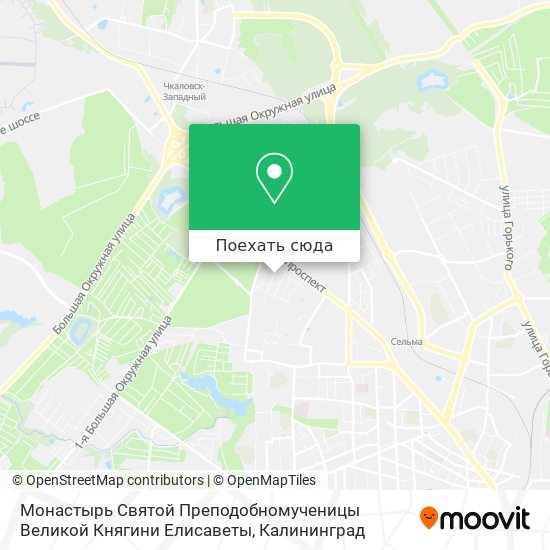 Карта Монастырь Святой Преподобномученицы Великой Княгини Елисаветы