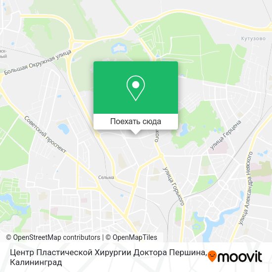 Карта Центр Пластической Хирургии Доктора Першина