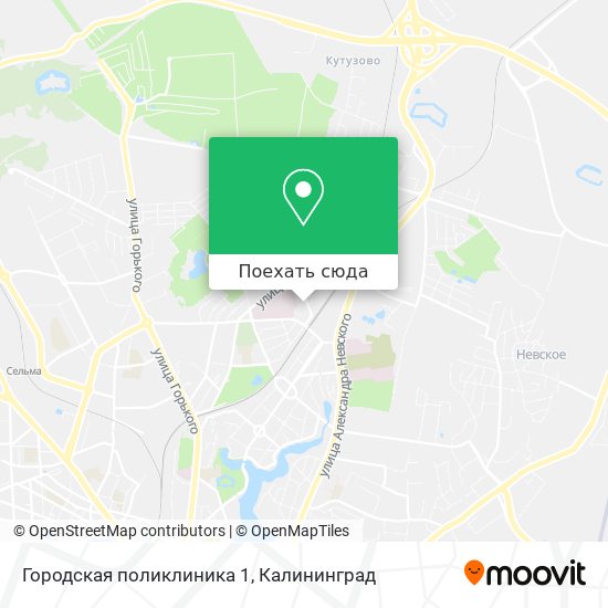 Карта Городская поликлиника 1