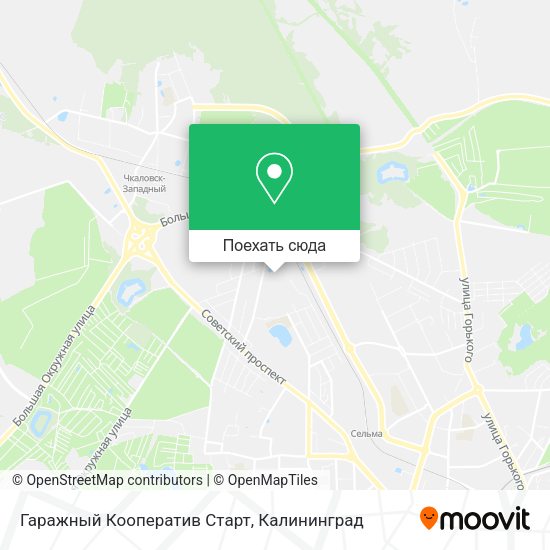 Карта Гаражный Кооператив Старт