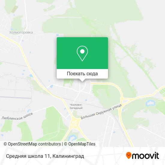 Карта Средняя школа 11