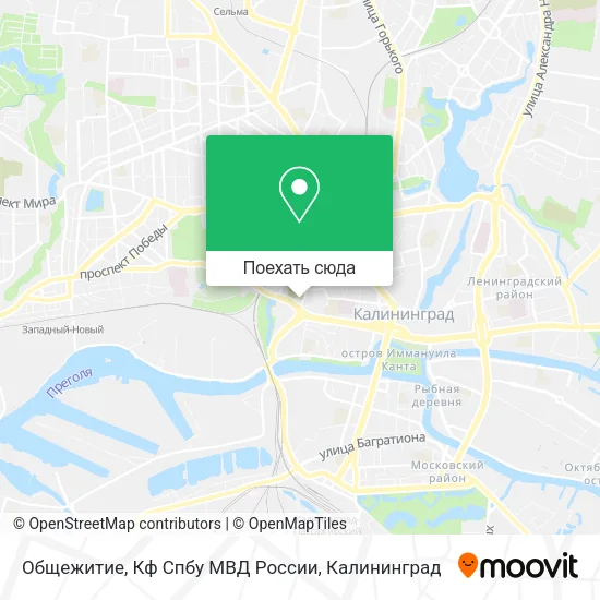 Карта Общежитие, Кф Спбу МВД России