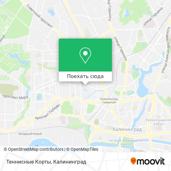 Карта Теннисные Корты