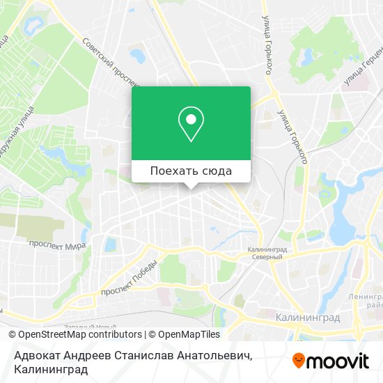 Карта Адвокат Андреев Станислав Анатольевич