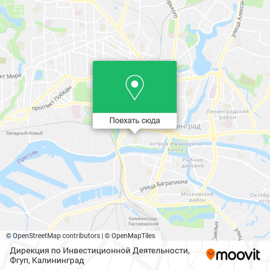 Карта Дирекция по Инвестиционной Деятельности, Фгуп