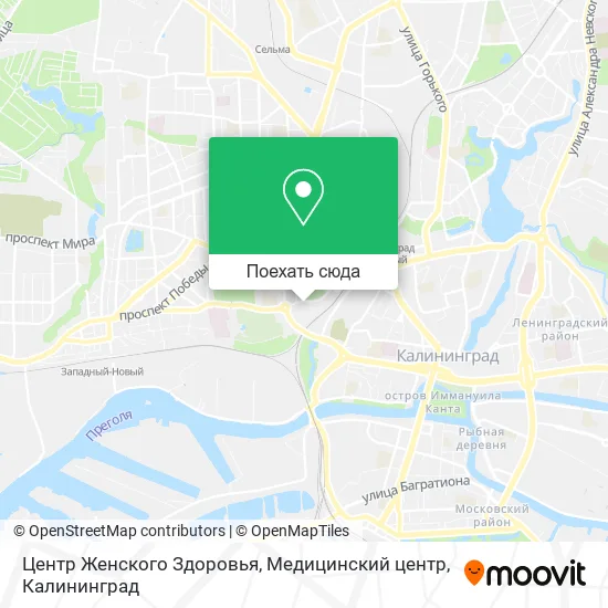 Карта Центр Женского Здоровья, Медицинский центр