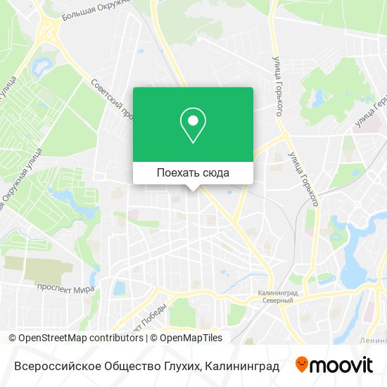 Карта Всероссийское Общество Глухих