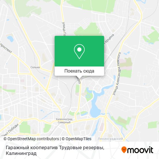 Карта Гаражный кооператив Трудовые резервы