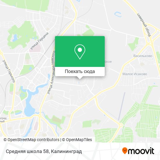 Карта Средняя школа 58