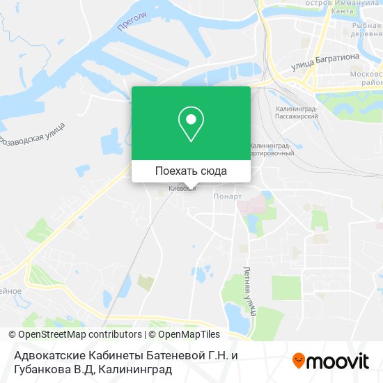 Карта Адвокатские Кабинеты Батеневой Г.Н. и Губанкова В.Д