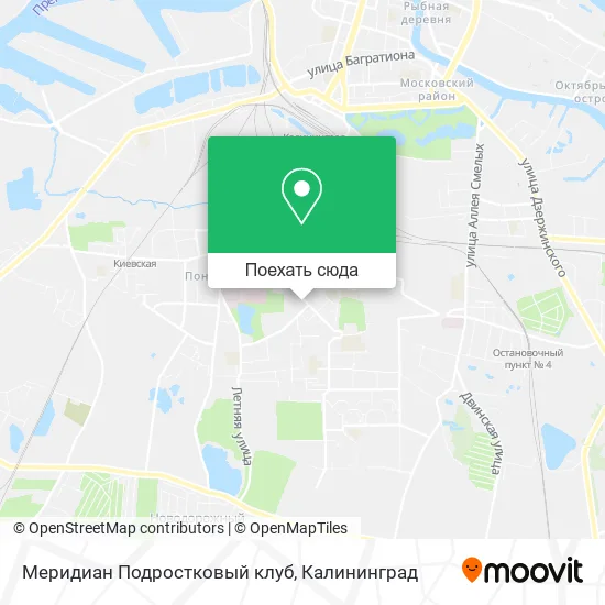 Карта Меридиан Подростковый клуб