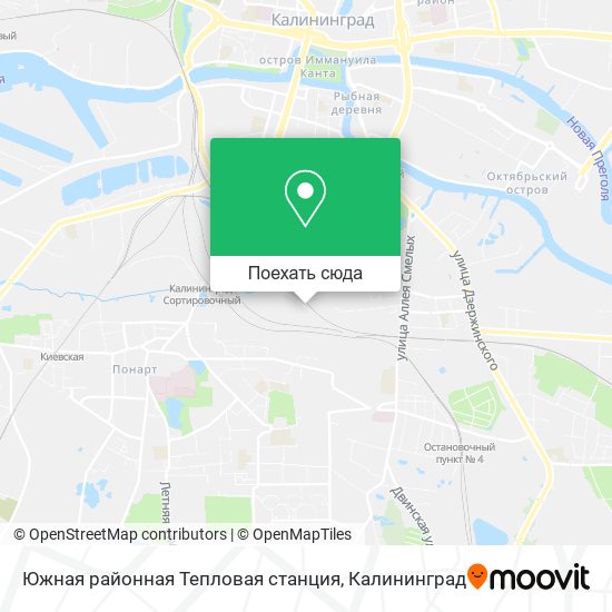 Карта Южная районная Тепловая станция