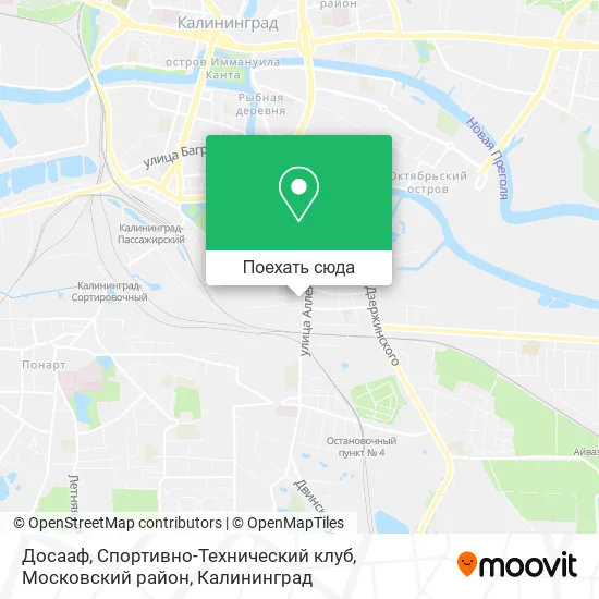 Карта Досааф, Спортивно-Технический клуб, Московский район