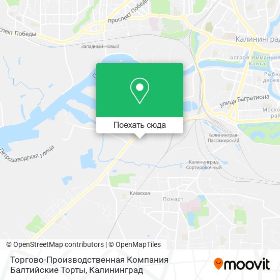Карта Торгово-Производственная Компания Балтийские Торты