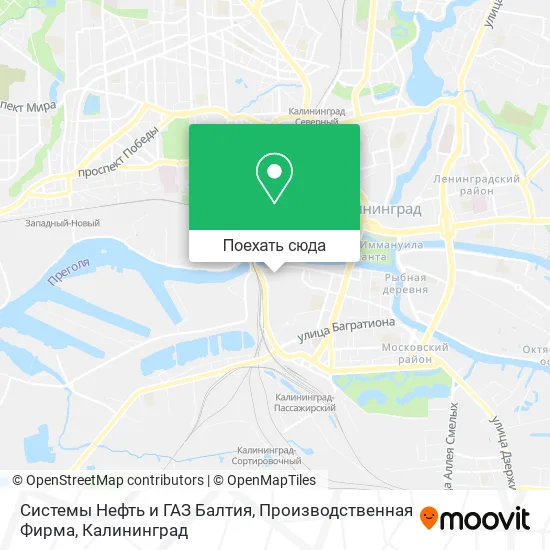 Карта Системы Нефть и ГАЗ Балтия, Производственная Фирма