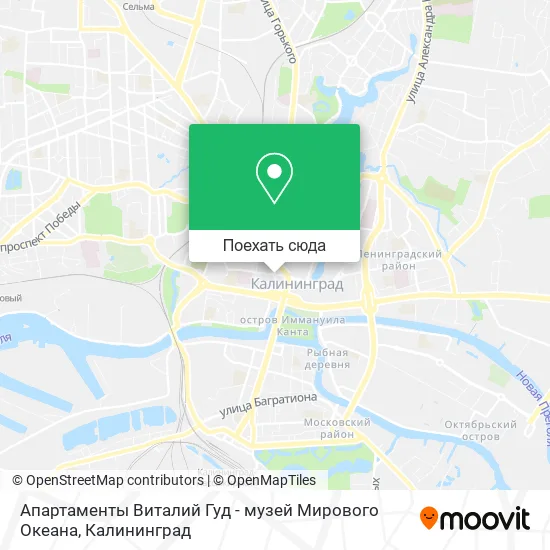 Карта Апартаменты Виталий Гуд - музей Мирового Океана