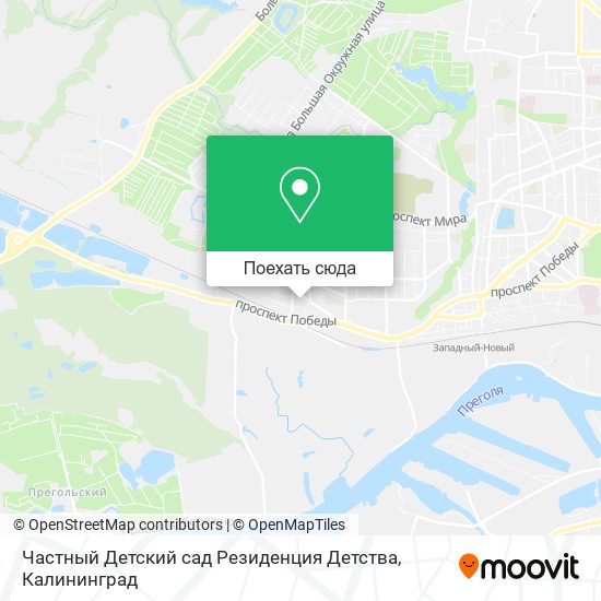 Карта Частный Детский сад Резиденция Детства