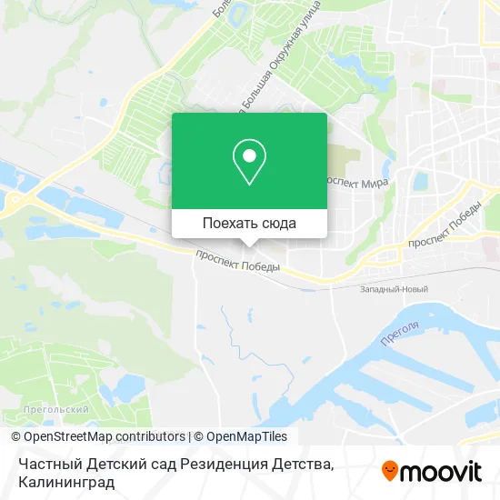 Карта Частный Детский сад Резиденция Детства