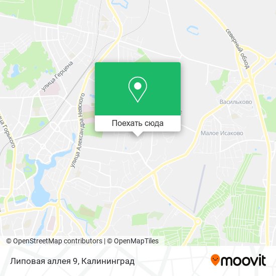 Карта Липовая аллея 9