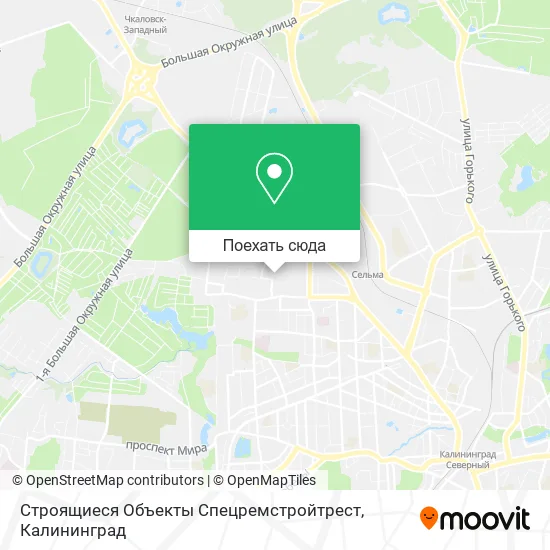 Карта Строящиеся Объекты Спецремстройтрест