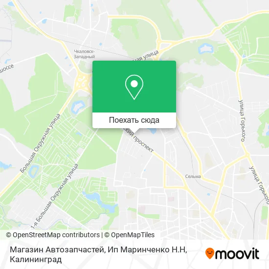 Карта Магазин Автозапчастей, Ип Маринченко Н.Н