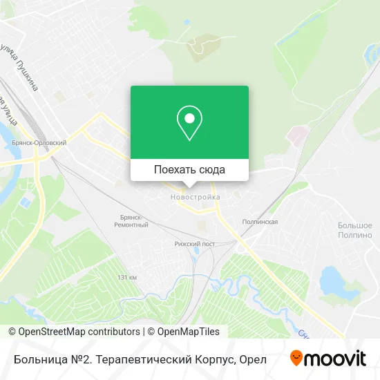 Карта Больница №2. Терапевтический Корпус