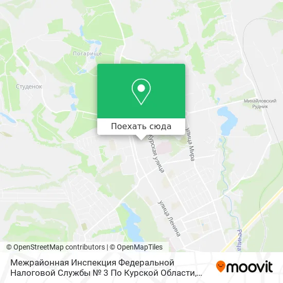 Карта Межрайонная Инспекция Федеральной Налоговой Службы № 3 По Курской Области