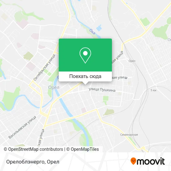Карта Орелоблэнерго