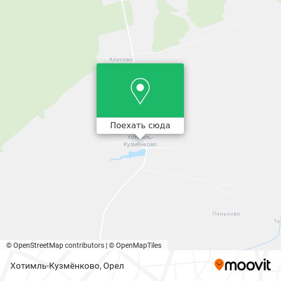 Карта Хотимль-Кузмёнково