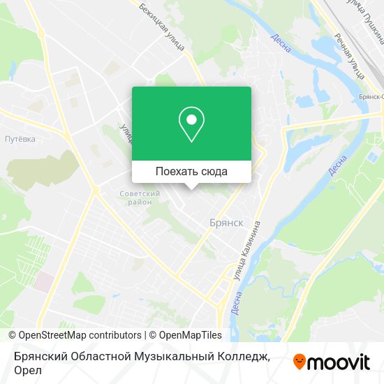 Карта Брянский Областной Музыкальный Колледж