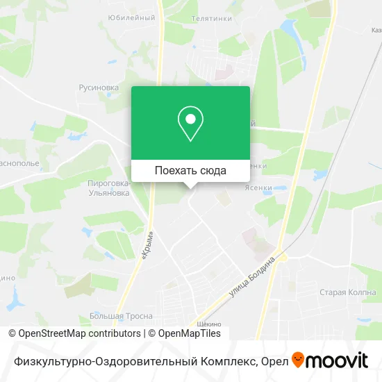 Карта Физкультурно-Оздоровительный Комплекс