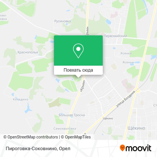 Карта Пироговка-Соковнино