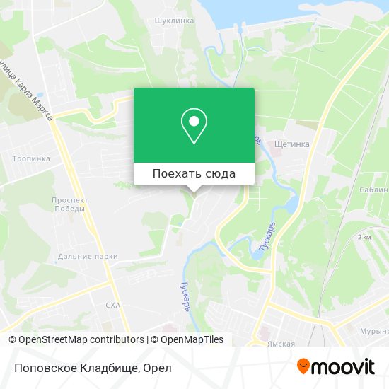 Карта Поповское Кладбище